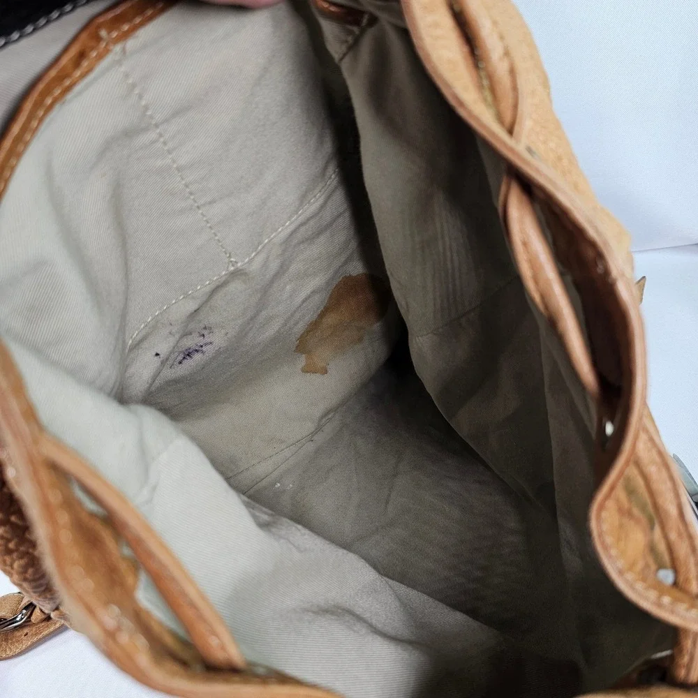 Gianni Notaro Genuine‎ Leather Distressed Brown Backpack Made in Italy Buckle